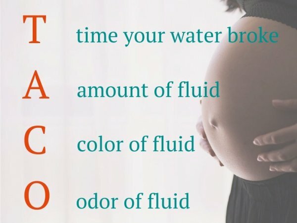 TACO acronym poster with pregnant belly